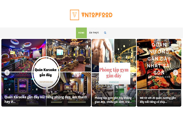 Vntopfood Review ẩm thực, du lịch Việt Nam  from Chrome web store to be run with OffiDocs Chromium online