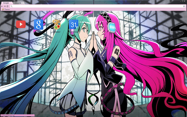 vocaloid Miku and Luka theme 1920x1080  from Chrome web store to be run with OffiDocs Chromium online