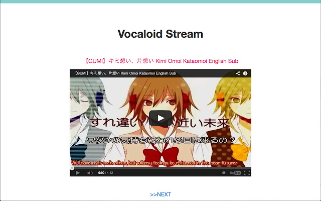 Vocaloid Stream  from Chrome web store to be run with OffiDocs Chromium online