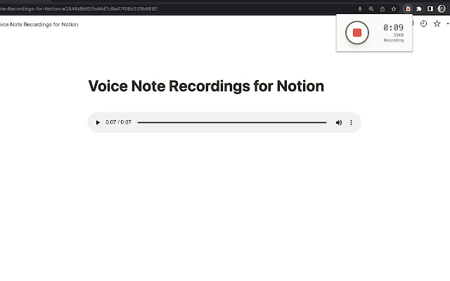 Voice Note Recordings for Notion — Voition  from Chrome web store to be run with OffiDocs Chromium online