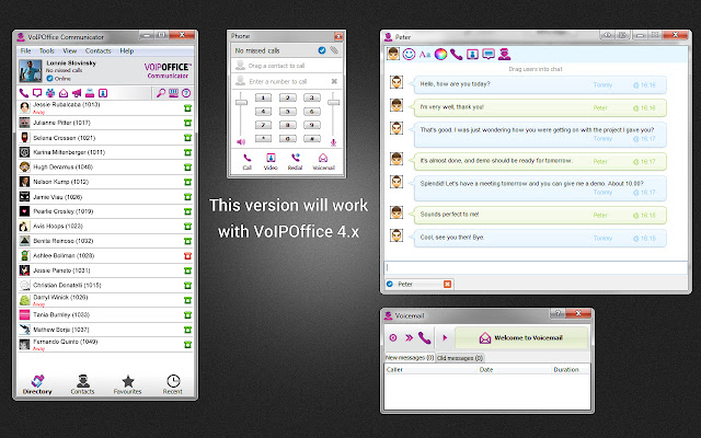 VoIPOffice Communicator Extension 4.x  from Chrome web store to be run with OffiDocs Chromium online