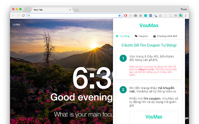 VouMax  from Chrome web store to be run with OffiDocs Chromium online