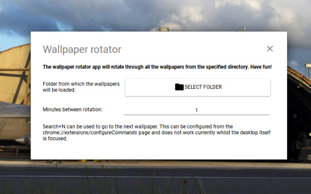 Wallpaper rotator for ChromeOS (Fixed!)  from Chrome web store to be run with OffiDocs Chromium online