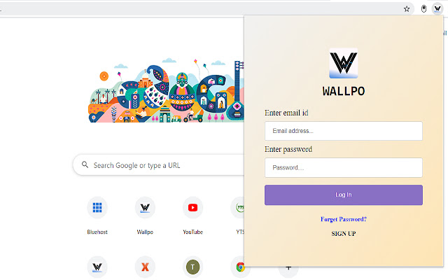 Wallpo  from Chrome web store to be run with OffiDocs Chromium online