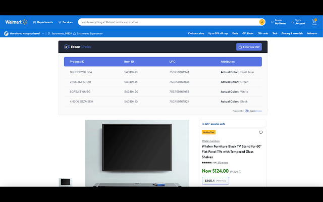 Walmart and other Seller Tools (Ecom Circles)  from Chrome web store to be run with OffiDocs Chromium online