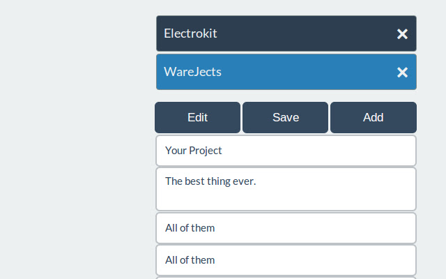 WareJects  from Chrome web store to be run with OffiDocs Chromium online