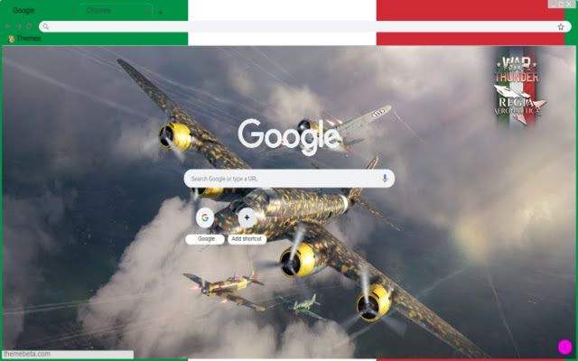 Tema War Thunder Italian Plane da Chrome Web Store para ser executado com OffiDocs Chromium online