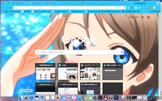 Watanabe theme  from Chrome web store to be run with OffiDocs Chromium online