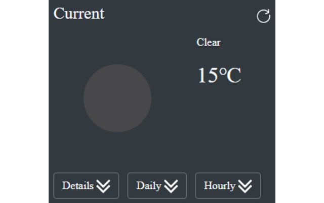 Weather extension  from Chrome web store to be run with OffiDocs Chromium online