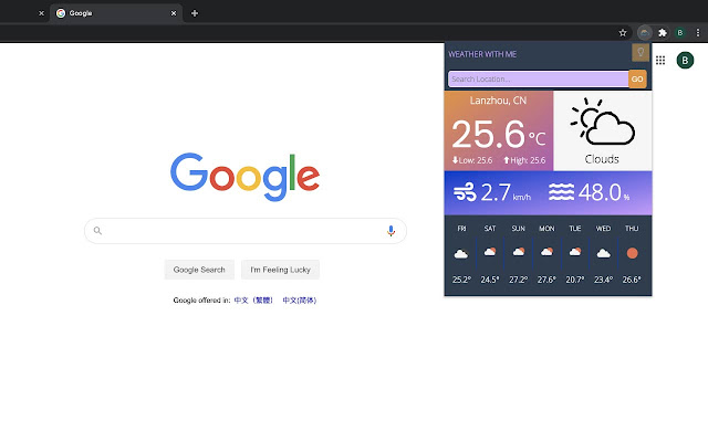 Weather With Me  from Chrome web store to be run with OffiDocs Chromium online