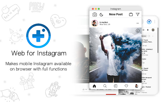 Web client for Instagram™  from Chrome web store to be run with OffiDocs Chromium online