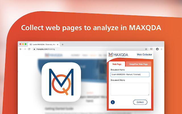 Web Collector for MAXQDA  from Chrome web store to be run with OffiDocs Chromium online