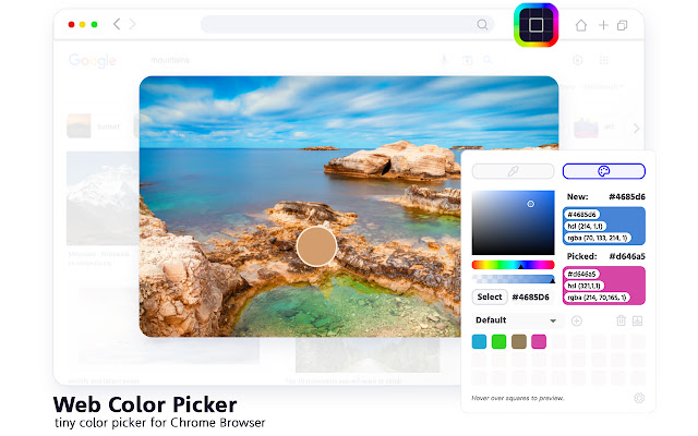 Web Color Picker online color grabber  from Chrome web store to be run with OffiDocs Chromium online