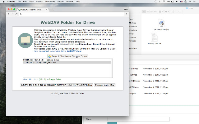 WebDAV Folder for Drive  from Chrome web store to be run with OffiDocs Chromium online