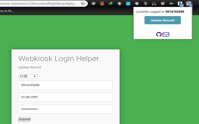 Webkiosk Login Helper  from Chrome web store to be run with OffiDocs Chromium online