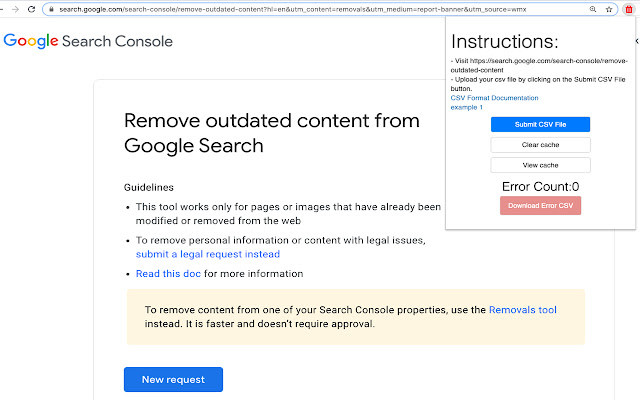 WebMasterTools: Bulk Outdated Content Removal  from Chrome web store to be run with OffiDocs Chromium online