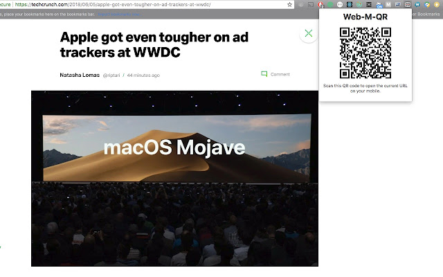 Web M QR  from Chrome web store to be run with OffiDocs Chromium online