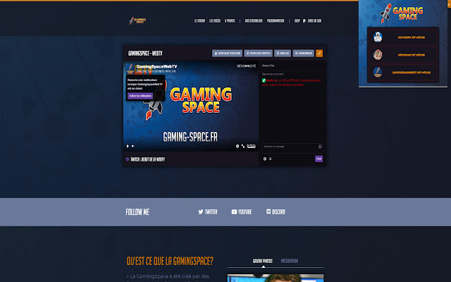 WebTV GamingSpace  from Chrome web store to be run with OffiDocs Chromium online