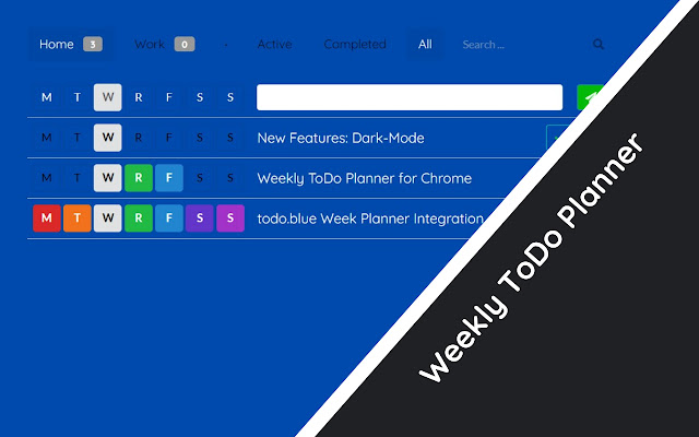 Weekly Planner  from Chrome web store to be run with OffiDocs Chromium online