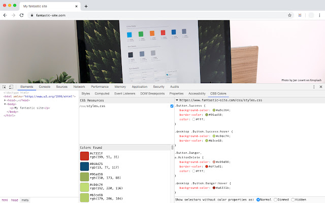 What CSS Colors  from Chrome web store to be run with OffiDocs Chromium online