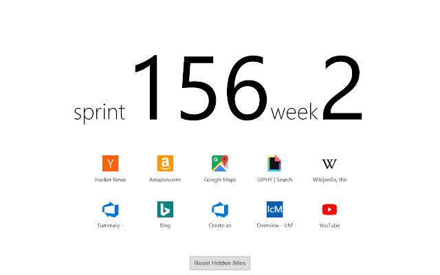 What Sprint Is It New Tab Page  from Chrome web store to be run with OffiDocs Chromium online