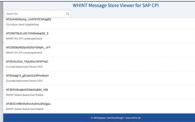 WHINT MessageStore Viewer  from Chrome web store to be run with OffiDocs Chromium online