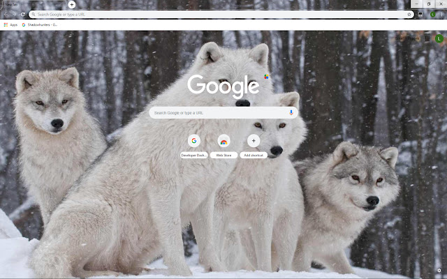 White Wolves Theme  from Chrome web store to be run with OffiDocs Chromium online