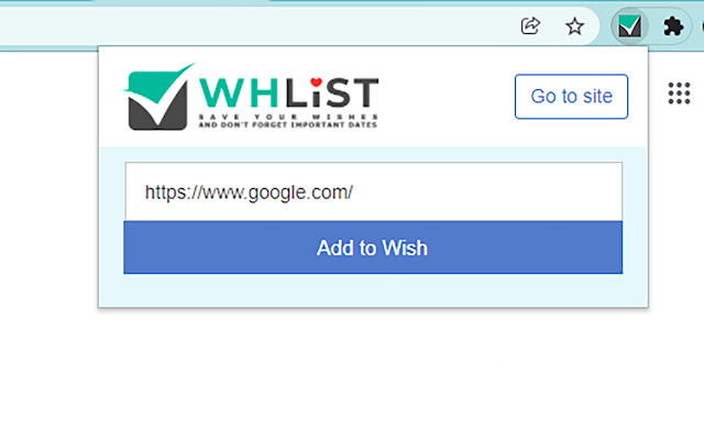 WHList Save and share your wishes!  from Chrome web store to be run with OffiDocs Chromium online