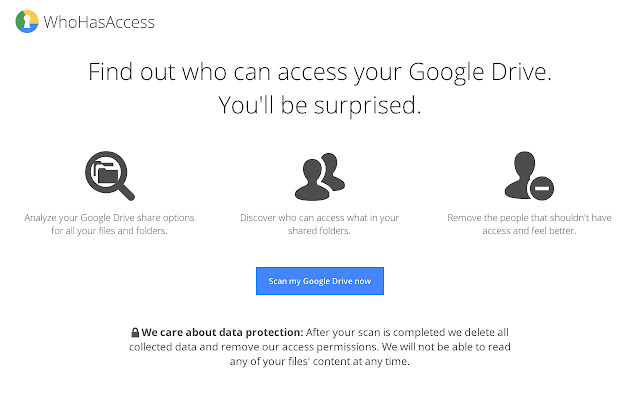 WhoHasAccess  from Chrome web store to be run with OffiDocs Chromium online