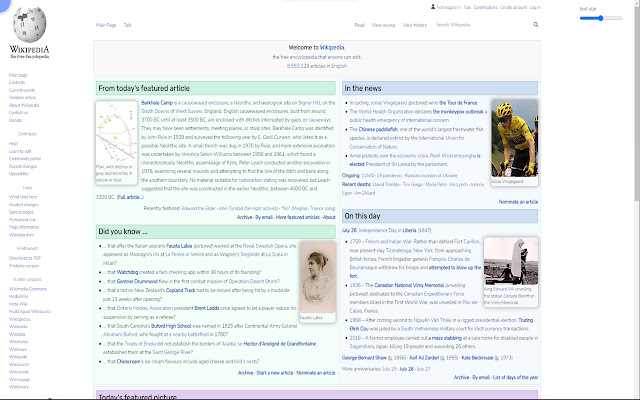 Wikipedia Enhancer  from Chrome web store to be run with OffiDocs Chromium online