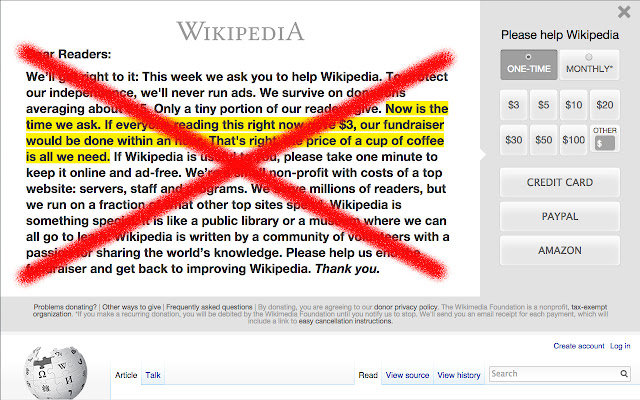 Wikipedia: Guilt Free  from Chrome web store to be run with OffiDocs Chromium online