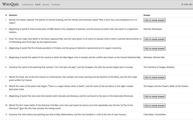 WikiQuiz Answers Hider  from Chrome web store to be run with OffiDocs Chromium online
