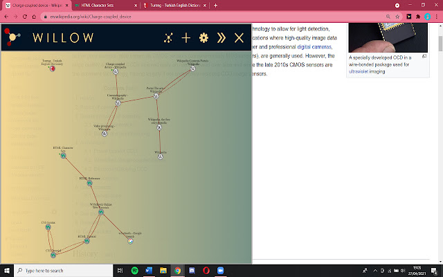 Willow: Graph Based Browsing  from Chrome web store to be run with OffiDocs Chromium online