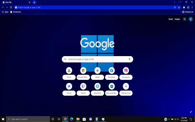 Windows 11 Chrome Theme  from Chrome web store to be run with OffiDocs Chromium online