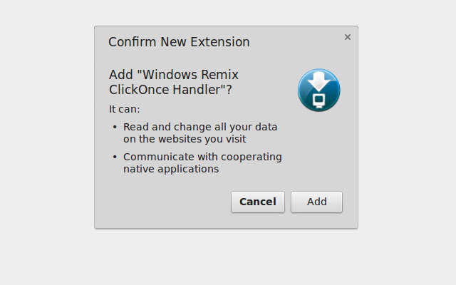 Windows Remix ClickOnce Helper  from Chrome web store to be run with OffiDocs Chromium online