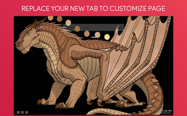 Wings Of Fire Wallpaper HD Custom New Tab  from Chrome web store to be run with OffiDocs Chromium online