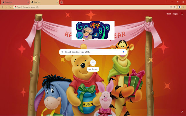 Winnie The Pooh Happy New Year  from Chrome web store to be run with OffiDocs Chromium online