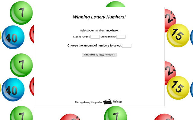 Winning Lotto Numbers  from Chrome web store to be run with OffiDocs Chromium online