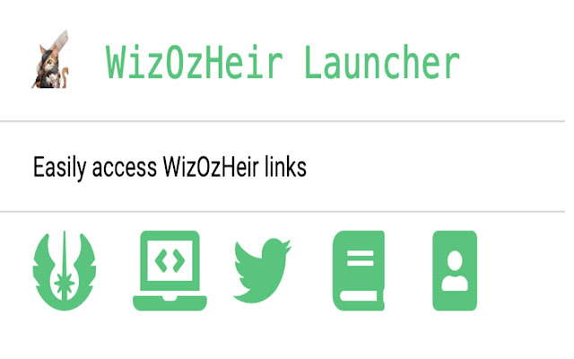 WizOzHeir Launcher  from Chrome web store to be run with OffiDocs Chromium online