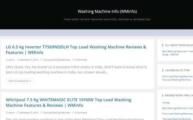 WMinfo Washing Machine Info  from Chrome web store to be run with OffiDocs Chromium online