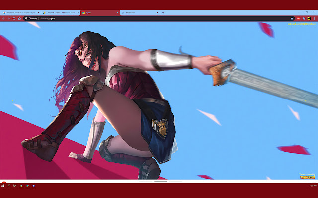 Wonder Woman Sword Respect  from Chrome web store to be run with OffiDocs Chromium online