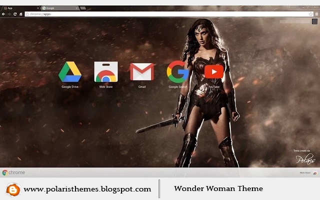 Wonder Woman Theme  from Chrome web store to be run with OffiDocs Chromium online