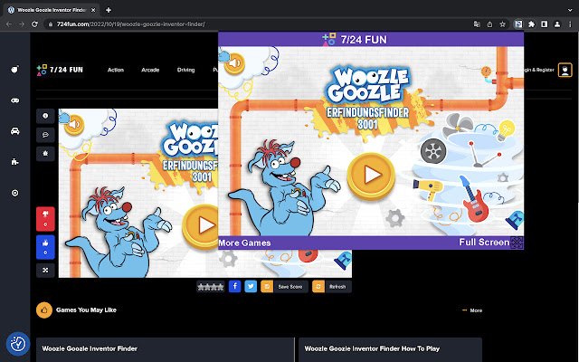 Woozle Goozle Inventor de la boutique en ligne Chrome sera exécuté avec OffiDocs Chromium en ligne