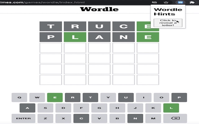 Wordle Hints  from Chrome web store to be run with OffiDocs Chromium online