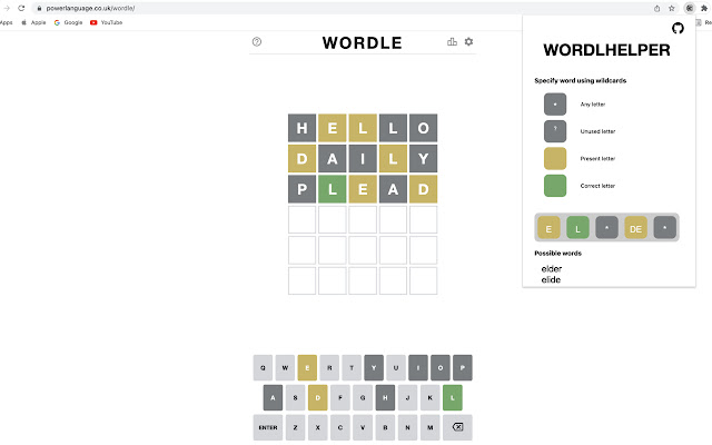 WordlHelper  from Chrome web store to be run with OffiDocs Chromium online