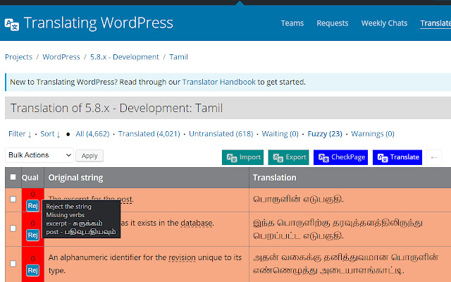 WordPress Translation Filler  from Chrome web store to be run with OffiDocs Chromium online