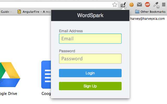 Wordspark  from Chrome web store to be run with OffiDocs Chromium online