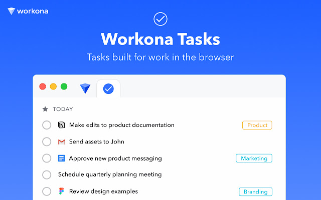 Workona Tasks Todo list  project manager  from Chrome web store to be run with OffiDocs Chromium online