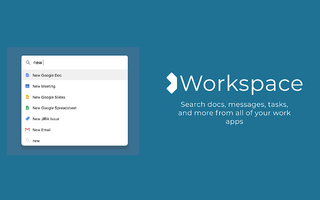 Workspace New Tab  from Chrome web store to be run with OffiDocs Chromium online