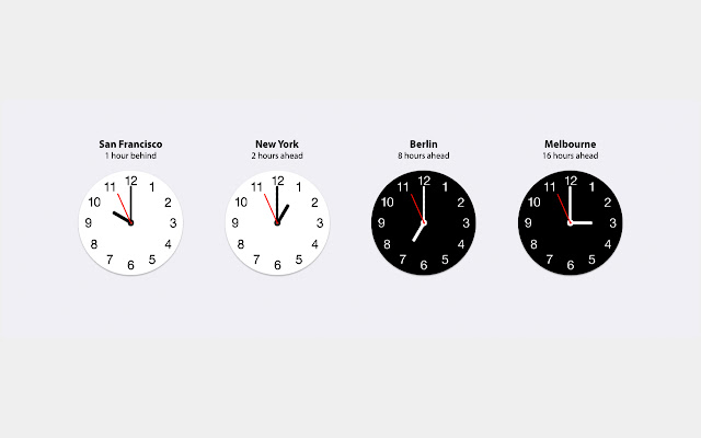 World Clocks  from Chrome web store to be run with OffiDocs Chromium online